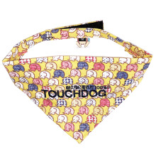 Touchdog Bad-to-The-Bone modisches Klettbandana mit Elefantenmuster, mittelgelb