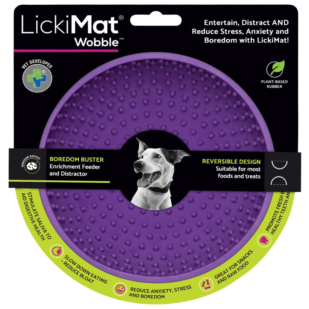 LickiMat Wobble Boredom Buster Treat Bowl - Colour : Purple - Image 2