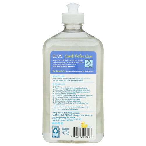 ECOS Hypoallergenic Conditioning Shampoo 17oz Clear 1