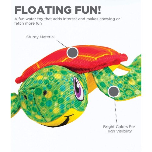 Outward Hound Floatiez Turtle Drijvend interactief hondenspeelgoed medium 2