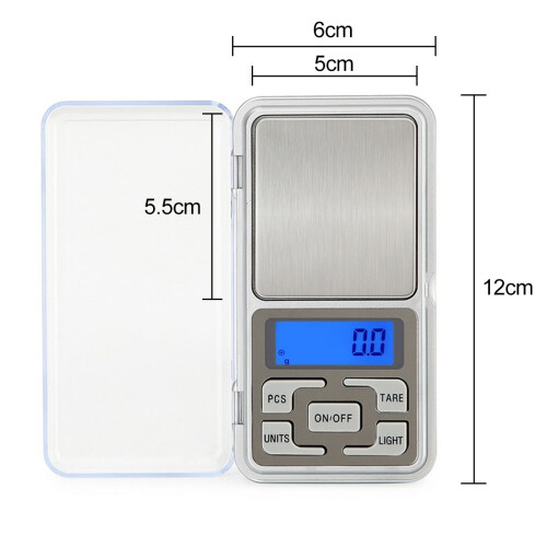 High Precision Portable Mini Scale with Stainless Steel Platform, Digital Jewelry Scale for Versatile Weighing Needs, LCD Display, Multi-function Scal 1