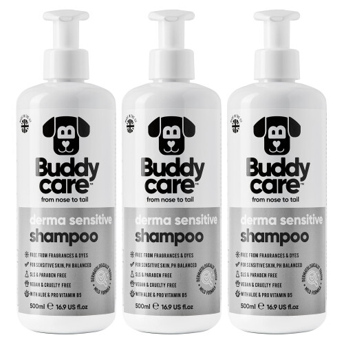 Buddycare Derma Sensitive Shampoo per cani con aloe vera e pro vitamina B5 (50,72 once)