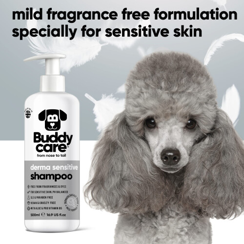 Buddycare Derma Sensitive Shampoo per cani con aloe vera e pro vitamina B5 (50,72 once) 2