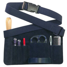 Intrepid International Kit per intrecciare la criniera di cavallo in pelle media - Blu marino - Set completo per toelettatura e styling con sette