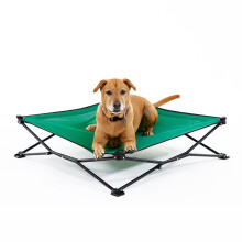 Coolaroo On-The-Go Elevated Dog Bed - Foldable Pop-Up Travel Dog Bed with Breathable Moisture-Resistant Fabric Carry Bag Included Lightweight & Po