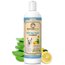 Shampoo sbiancante per cani - per cani con pelo bianco chiaro Shampoo per animali domestici a pelo bianco per la pelle sensibile secca e prurigin