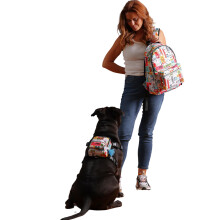 Imbracatura per zaino per cani Pawlook - Street Smart | Impermeabile Regolabile Traspirante - Attacco al guinzaglio con anelli a D Tasca per bors
