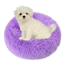 otoez Kitten Puppy Bed Extra Small XS Round Dog Cat Beds Anti Anxiety Plush Pet Calming Donut Bed with Non-Slip Waterproof Bottom Washable (15.7""""