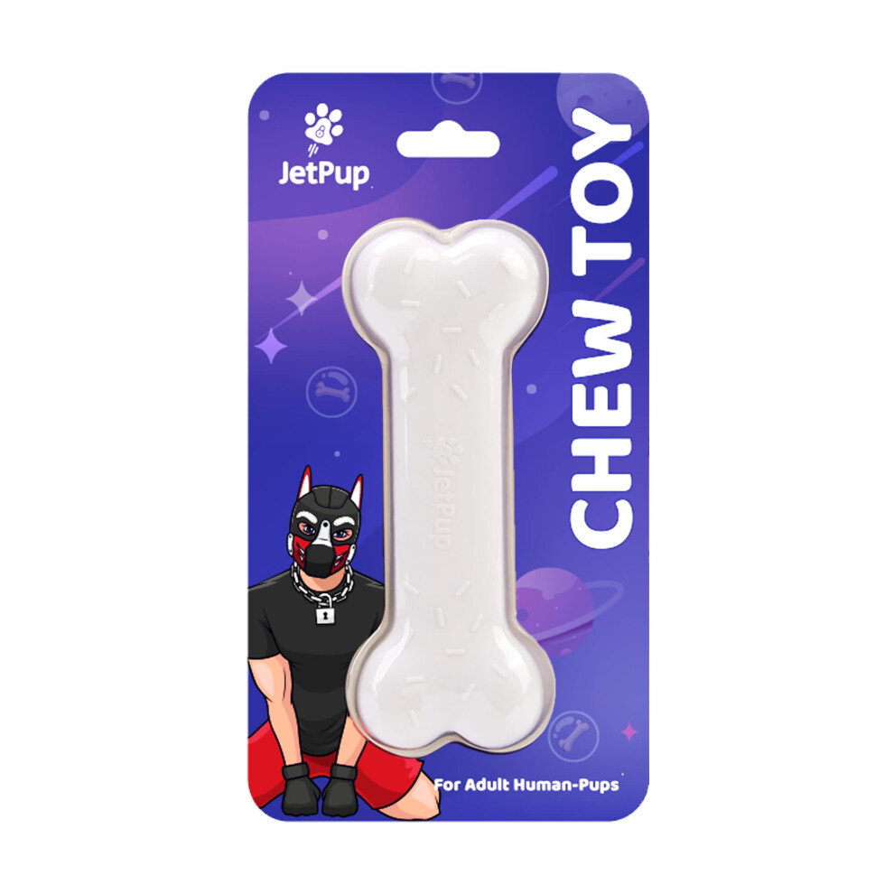JetPup Pup Chew Toy - Bone - Human Grade Chew Toy - Human Pup Play - 100% Food Grade Silicone (White Bone)-image-OPC-PN2M8TQ-NEW