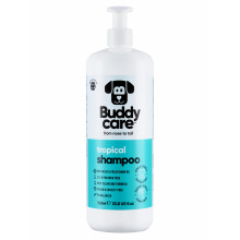 Shampoo per cani tropicale di Buddycare | Shampoo per la pulizia profonda dei cani | Profumato tropicale | con Aloe Vera e Pro Vitamina B5 (33,8