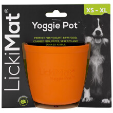 LICKIMAT Yoggie Pot Ablenkung, Spa und Bereicherung. Langlebiger Leckerli-Spender aus Gummi fr alle Hundegren und langsamer Futterspender f