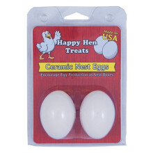 Happy Hen Treats 17056 Uova di nido in ceramica bianche 2 pezzi. - Quantit? 6
