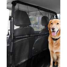 VEVOR Dog Car Barrier 56"""" Wide Car Divider for Front Seats Installation Vehicle Pet Barrier with See Through Net Mesh Universal-Fit Dog Car Barri
