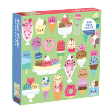 Puzzle de 500 Piezas Mudpuppy Cat Café para Familias y Adultos, Colorido con Gatos y Postres
