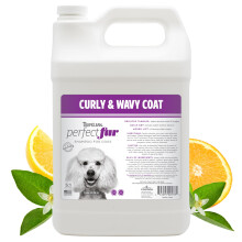 TropiClean PerfectFur Shampoo districante per cani per manti ricci e ondulati| Gallone concentrato 5:1| Prodotto negli Stati Uniti| 1 gallone