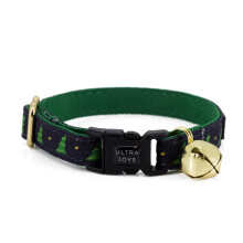 Ultra Joys Katzenhalsband mit Glöckchen – Breakaway für Kätzchen und Katzen – Weihnachtsbaum groß