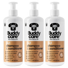Shampoo e balsamo per cani 2in1 di Buddycare | Al profumo di cocco | Con Aloe Vera e Pro Vitamina B5 (50,72 once)