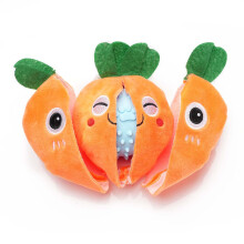MewaJump Squeaky Easter Dog Toys with Ball 3-in-1 Plush Cute Dog Toy Dog Chew Toy with 3 Layers Dogs Puzzle Pet Toy for Teeth Cleaning Puppy Enri