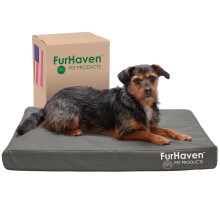 Furhaven Wasserabweisendes Kühlgel Hundebett für Mittel-/Kleine Hunde w/ Abnehmbarer Waschbarer Hülle, Für Hunde bis 35 lbs