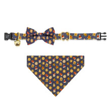 Ultra Joys Katzenhalsband – Breakaway-Sicherheitsglocken und Fliege, Lebkuchenmann, klein