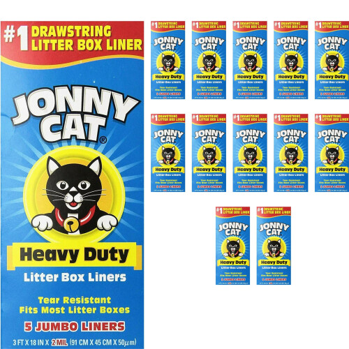 Jonny Heavy Duty Kattsandslda Liners (Pack med 12) Kattsand Box Liners Jumbo 5 Liners Box