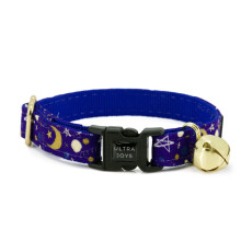 Ultra Joys Breakaway-Katzenhalsband mit Glöckchen – Katzenhalsbänder für Jungen und Mädchen, Luna, groß