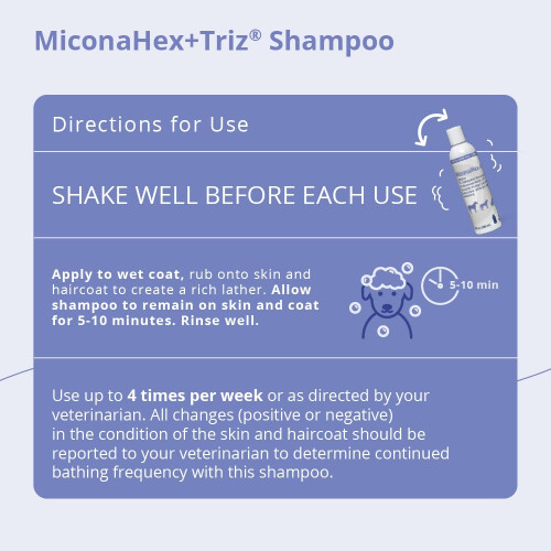 MiconaHex+Triz Shampoo per cani gatti e cavalli 8 oz 2