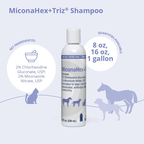 MiconaHex+Triz Shampoo per cani gatti e cavalli 8 oz 1