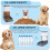 Elevon Automatic Cat Feeder Gravity Foder og Vand Dispenser Sk?l S?t til sm? mellemstore hunde Dyr Pet Feeder Dispenser Opbevaringsfoder 3,8L Sto 5