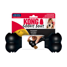 KONG  Extreme Goodie Bone  KONGs langlebigster Naturkautschuk-Hundeknochen fr kraftvolle Kauer  Schwarz  Fr groe Hunde