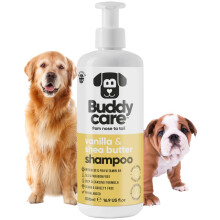 Vanilla & Shea Butter Dog Shampoo Moisturising Shampoo for Dogs | Vanilla & Shea Butter Scented | With Aloe Vera and Pro Vitamin B5 (500ml)