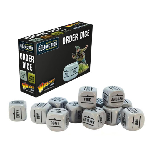 Dés de Commandement Grises pour Bolt Action par Warlord Games