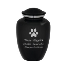Mainely Urns Homage Urna per cremazione media con incisione personalizzata della zampa di cane per ceneri di animali domestici - Urna per animali