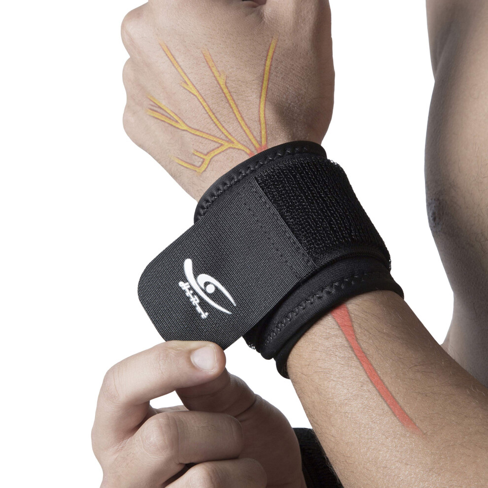 Hirui 2 Pack Wrist Compression Strap And Wrist Brace Sport Wrist Support For Fitness Weightlifting Tendonitis Carpal Tunnel Arthritis Pain Relief