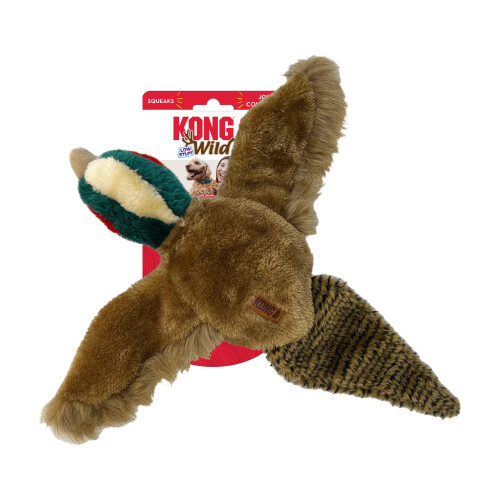 KONG KONG Wild Low Stuff Creatures with Minimal Stuffing for Dogs (Pheasant) 1