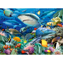 Ravensburger Shark Reef 100 Stuk XXL Puzzel voor Kinderen - 10951 - Elke Puzzelstuk is Uniek