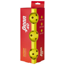 Palline da pickleball Penn 40 per esterni - Sensazione piω morbida per il gioco ricreativo e di club - Confezione da 3 palline approvate USAPA