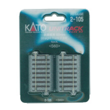 Kato USA Inc. HO 60mm 2-3/8 Pista Recta 4 KAT2105 HO