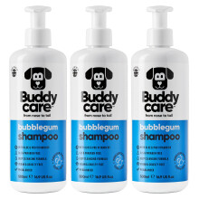Shampoo per cani Bubblegum di Buddycare | Shampoo per la pulizia profonda dei cani | Profumato di gomma da masticare | con Aloe Vera e Pro Vitami