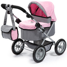 Bayer Design Babypop Trendy Kinderwagen in Grijs/Roze 67 x 41 x 68 centimeter 1300800