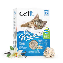 Go Natural! Clumping Pea Husk Cat Litter, For Multi-Cat Households, Vanilla Scented, 6.4 kg
