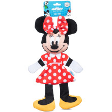 Disney para mascotas Minnie Mouse Peluche Squeaky con Flattie Arrugado Cuerpo Perro Juguete 13.5 pulgadas Juguetes para perros | Juguete chirriad