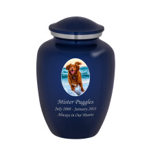 Mainely Urns Homage Urna per cremazione per animali domestici con foto personalizzata media per ceneri di animali domestici - Urna per animali do