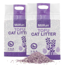 Stofvrij lavendel tofu kattenbakvulling - sneldrogende, ultra-absorberende klonterende pellets, minder verstrooiing