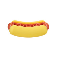 Barkbox Treat Meat Hot Dog Dog Toy | Bacon-Scented Rubber Chew Toy for Medium Dogs | Durable Dog Toys for Aggressive Chewers & Puppy Teething Toys