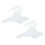 Sophia's - 18" Poppen - 7 1/2" Plastic Display Hangers - Wit 1