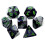Chessex CHX26445 Wόrfelset Gemini Schwarz/Grau/Grόn 1