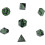 Chessex CHX26445 Wόrfelset Gemini Schwarz/Grau/Grόn 2