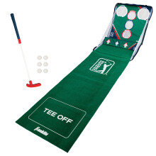 Franklin Sports PGA Whirlball Putting Green Golf Game - Golf Putter Game Set with Whirlball Target + Putting Matt - Adjustable Putter & 6 Foam Balls -