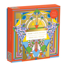 Galison Frank Lloyd Wright Imperial Hotel Peacock Rug legpuzzel van 500 stukjes voor volwassenen en gezinnen Frank Lloyd Wright kunstpuzzel met folie